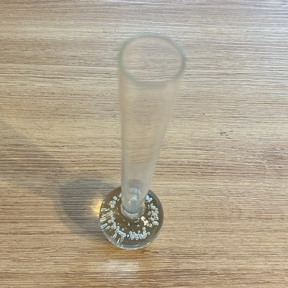 Mid Century Modern Murano Controlled Bubble Archimede Seguso Glass Bud Vase 8”